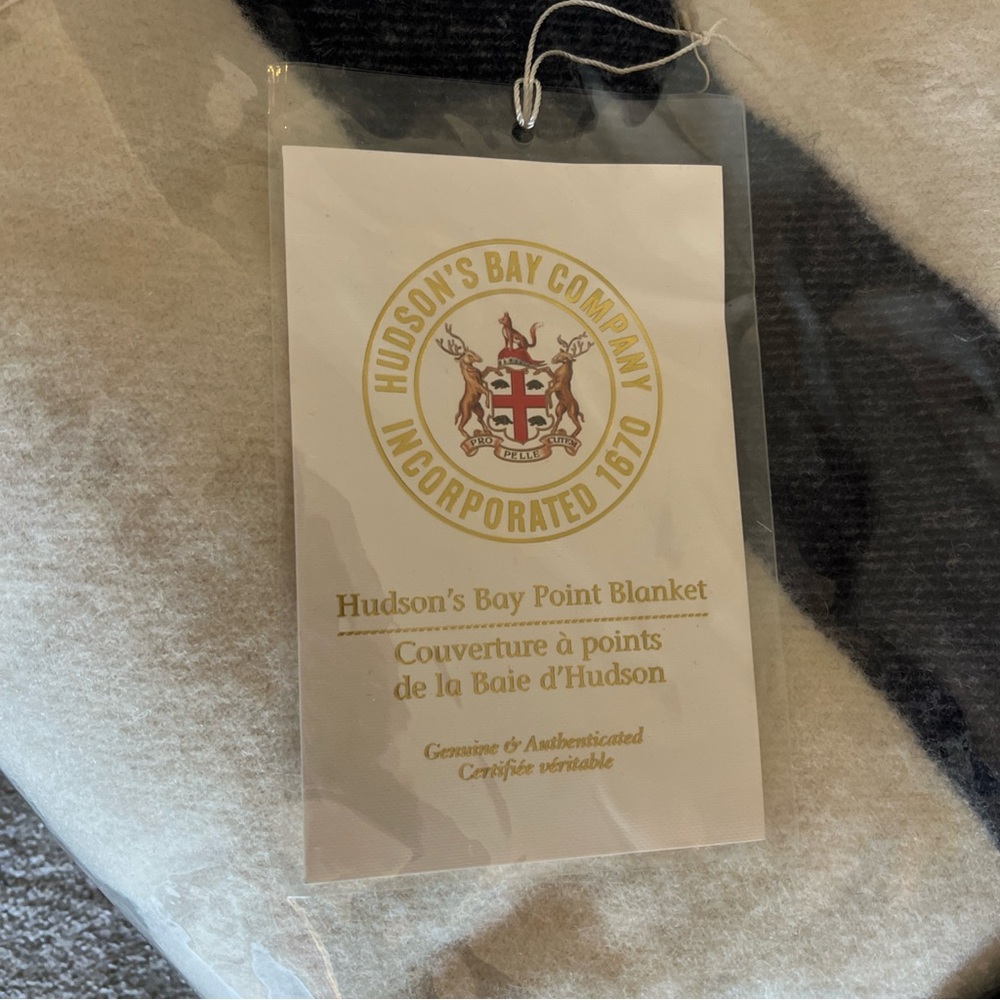 HUDSON’S BAY COMPANY 8 Point King Size Wool Blanket Made in England NWT - Picture 4 of 14